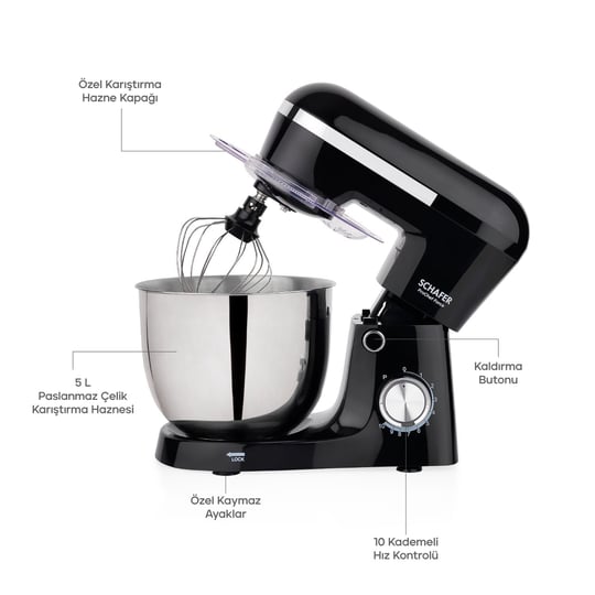 Schafer Prochef Force Stand Mikser 5 L-Siyah