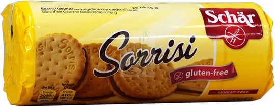 Schar-Maxi Sorrisi 250g – Glutensiz Kakao Kremalı Bisküvi