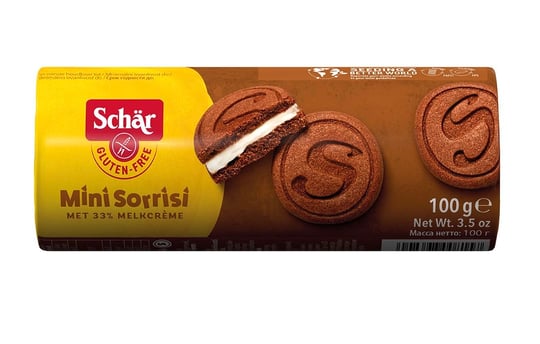 Schar Mini Sorrisi Glutensiz Kaymaklı Çikolatalı Bisküvi 100 gr