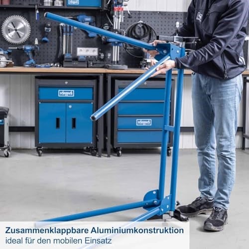 Scheppach Tezgah altı, gönye testereleri için çalışma masası çevresi 1600 (yükseklik 740 mm, yan uzatma 1,0 – 1,65 m, taşıma kapasitesi 200 kg, destek genişliği 384 mm)