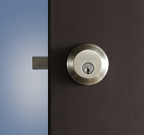 SCHLAGE B60N626 Standart Süsleme Anahtarlı 1 Taraflı Kilit Cıvatası, En Yüksek Konut Güvenliği, Saten Krom