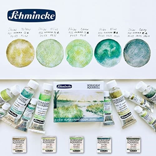 Schmincke - HORADAM® AQUARELL, Süper Granülasyon, 14 931 006 Shire Sarı, 15 ml tüp, çok güçlü granülasyonlu renkler, en iyi, süper granüllü suluboya