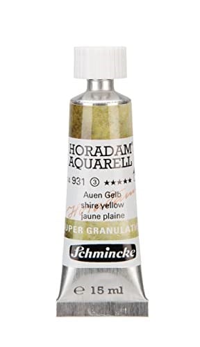 Schmincke - HORADAM® AQUARELL, Süper Granülasyon, 14 931 006 Shire Sarı, 15 ml tüp, çok güçlü granülasyonlu renkler, en iyi, süper granüllü suluboya
