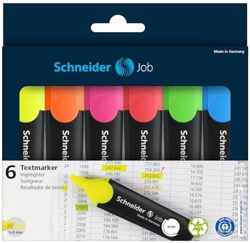 Schneider alıcının kalemlerine işinizde, yeniden doldurulabilir 6er Etui - Seçenekler: 6er Etui, 8er Etui, 1 stück (4er Pack)