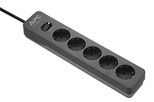 Schneider APC PME5B-GR 918 Joule Anahtarlı 5li 1.5 m Akım Korumalı Priz, Siyah