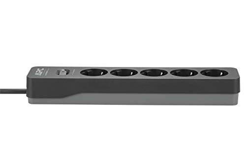 Schneider APC PME5B-GR 918 Joule Anahtarlı 5li 1.5 m Akım Korumalı Priz, Siyah