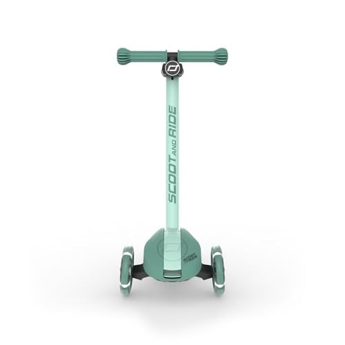 Scoot & Ride Highwaykick 3S çocuk scooterı, 3 yaşından itibaren, yüksekliği ayarlanabilir, 2 kademeli direksiyon, LED tekerlekler, katlanabilir scooter, çocuklar için, 96 – 130 cm