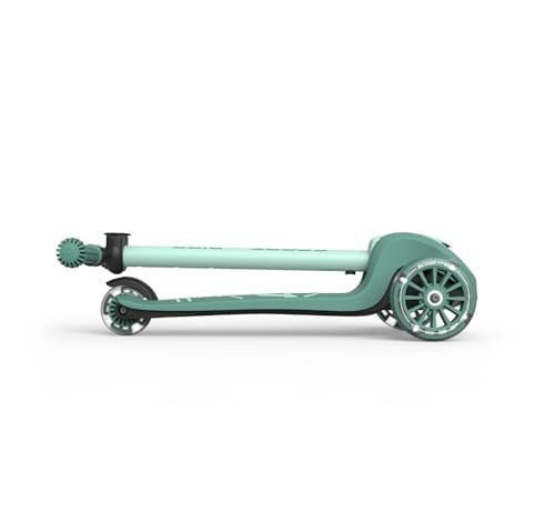 Scoot & Ride Highwaykick 3S çocuk scooterı, 3 yaşından itibaren, yüksekliği ayarlanabilir, 2 kademeli direksiyon, LED tekerlekler, katlanabilir scooter, çocuklar için, 96 – 130 cm