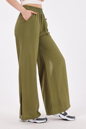 Scorp Celeste Kadın Yandan Yırtmaçlı Yoga Pantolonu Haki - Bedenler: XS, S, M, L