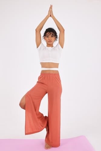 Scorp Celeste Kadın Yandan Yırtmaçlı Yoga Pantolonu Nar Çiçeği - Bedenler: S, M, L