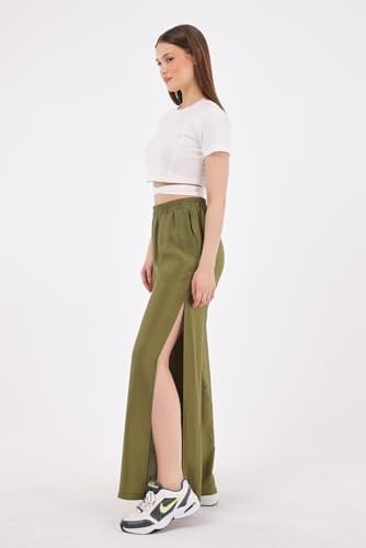 Scorp Celeste Kadın Yandan Yırtmaçlı Yoga Pantolonu Haki - Bedenler: XS, S, M, L