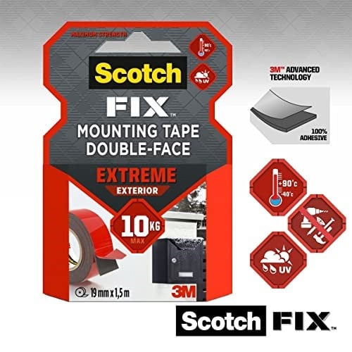 Scotch 4002 Extra Güçlü Montaj Bandı - Seçenekler: 19 x 1500 mm, 19 x 5000 mm