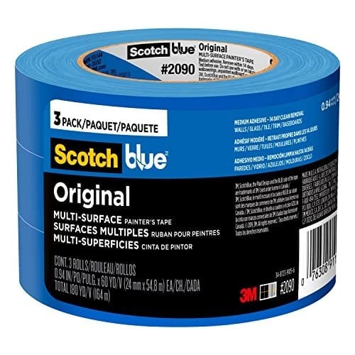 Scotch Mavi 2090-24EC3 Scotch Orijinal Çok Yüzeyli Boyacı Bandı, 2,4 cm Genişlik, Mavi