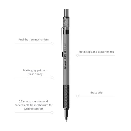 Scrikss Office Matri-X Versatil 0.7 Mm Gri - Bedenler: 0,5 mm, 0,7 mm