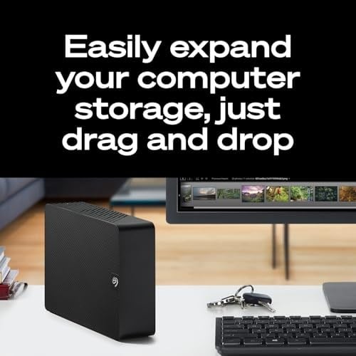 Seagate Genişletme 8TB Harici Sabit Disk HDD - USB 3.0, Kurtarma Veri Kurtarma Hizmetleri ile (STKP8000400) - Seçenekler: 8TB, 10TB, 18TB, Desktop, Masaüstü HDD (Yenile)