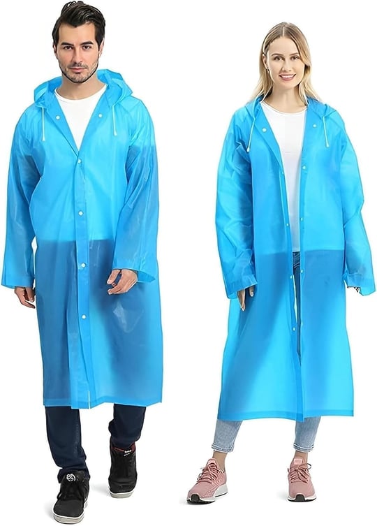 Seahome 1 Adet Mavi Su/Rüzgar Geçirmez Unisex Yağmurluk Ymrlkrzgstrisg8
