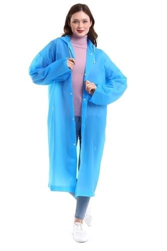 Seahome 1 Adet Mavi Su/Rüzgar Geçirmez Unisex Yağmurluk Ymrlkrzgstrisg8