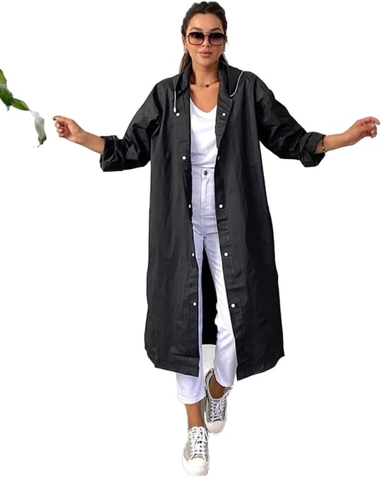 Seahome Unisex Siyah Su Rüzgar Geçirmez Yağmurluk Isgymr2
