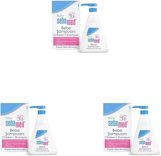Sebamed Baby pH 5.5 Göz Yakmayan Formül Nemlendirici Etkili Papatya Özütlü Bebek Şampuanı 500 ml - Seçenekler: Standart, Standart (3 paketi)