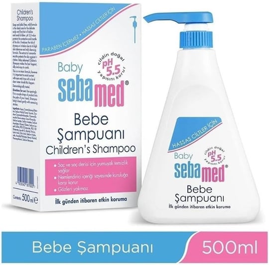Sebamed Baby pH 5.5 Göz Yakmayan Formül Nemlendirici Etkili Papatya Özütlü Bebek Şampuanı 500 ml - Seçenekler: Standart, Standart (3 paketi)