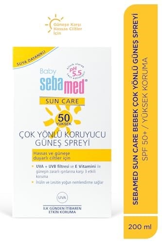 Sebamed Baby SPF 50+%98 UVA Korumalı UVB Filtreli Çok Yönlü Koruyucu Çocuk Güneş Spreyi 200 ml