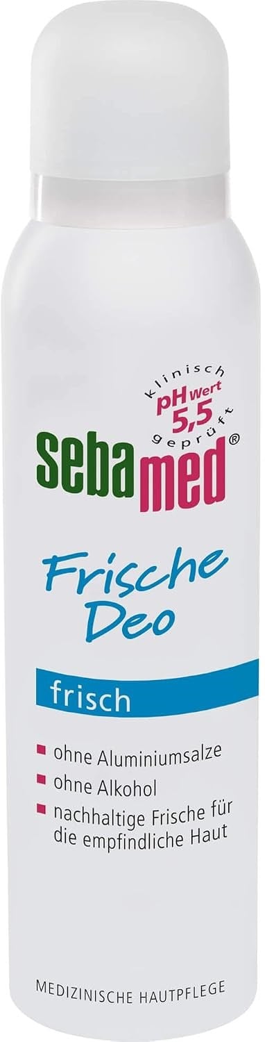 Sebamed Fresh Alüminyum içermeyen Aeresol Deodorant Sprey 150 ml 1 Paket(1 x 150 ml) - Seçenekler: 150 ml (Pack of 1), 150 ml (Pack of 1) (3 paketi)
