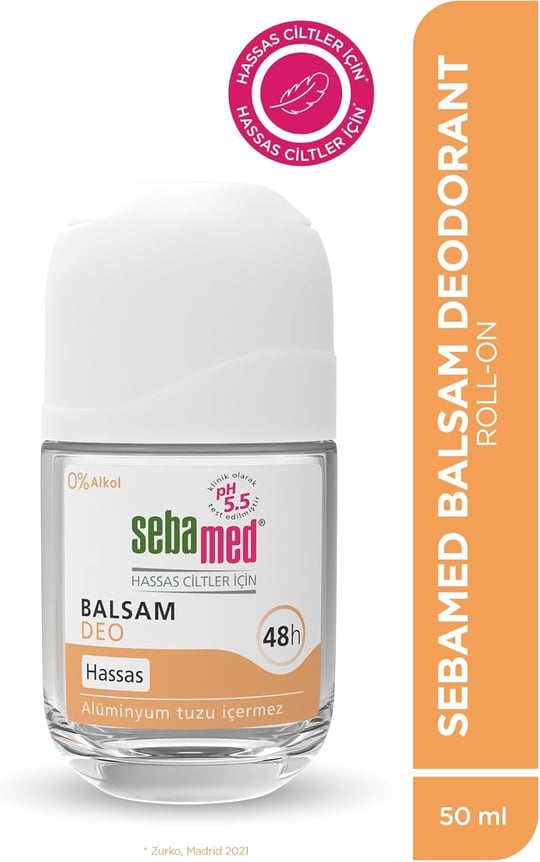 Sebamed Hassas Ciltlere Özel 48 Saat Etkili Kadın Erkek Balsam Roll-On Deodorant 50ml