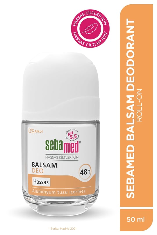 Sebamed Hassas Ciltlere Özel 48 Saat Etkili Kadın Erkek Balsam Roll-On Deodorant 50ml
