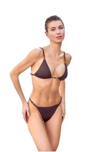 secret night halka detaylı bikini takımı kadın plaj giyim dekolteli-1