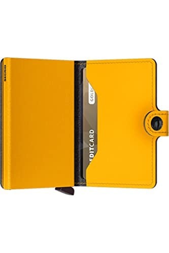 Secrid Miniwallet Ochre Tek Boyut Unisex Yetişkinler, Koyu sarı, Talla única, Modern