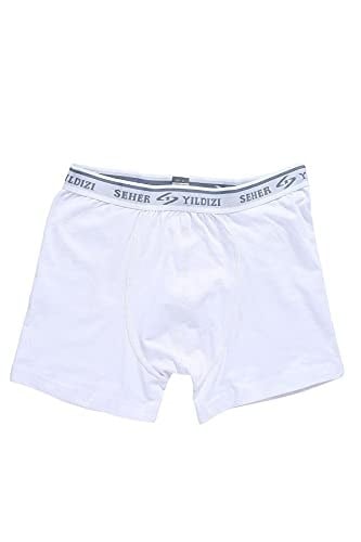 Seher-3lü Seher Erkek Elastan Boxer-Beyaz-XL