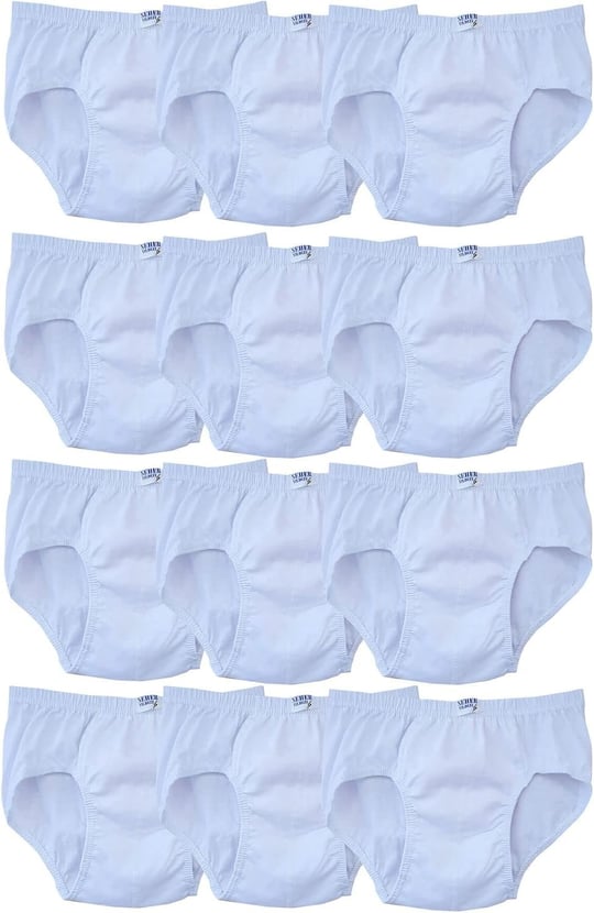 Seher Yıldızı Erkek Çocuk Slip Külot Beyaz 12 li Paket Beyaz 3-4 yaş