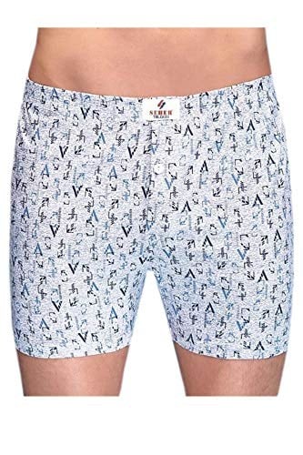 Seher Yıldızı Erkek Desenli Pamuklu Boxer Don 6 Lı Paket