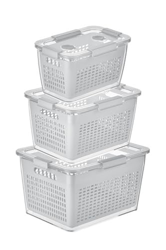 Selka Home - Lavin 2-4-7 Litre Ekru Saklama Kabı