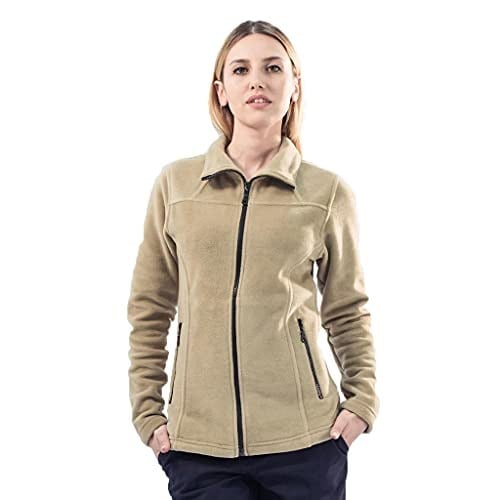 Şensel, Kadın Polar Mont, Bej -99E311- Cepli, Fermuarlı, Outdoor Bej 3XL