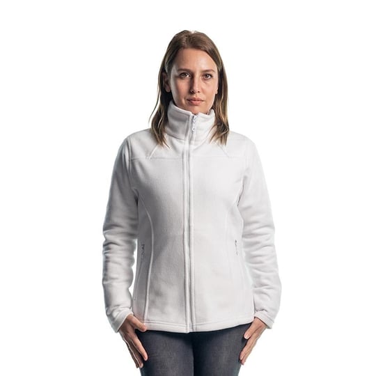 Şensel, Kadın Polar Mont, Beyaz -99E310- Cepli,Fermuarlı,Outdoor