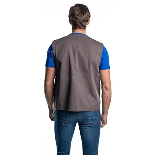 Şensel, Yelek, Gri-Saks -118E3596- Dört Cepli, Mevsimlik Gri Koyu 3XL