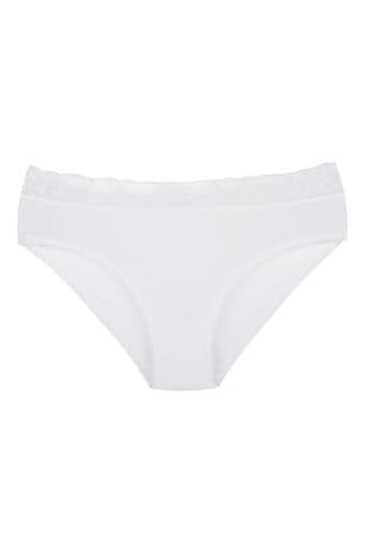 Sensu Kadın Bambu Kumaş Beli Dantelli Slip Külot 3Lü Paket Set Kts1095,Model4 S