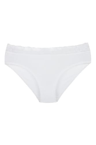Sensu Kadın Bambu Kumaş Beli Dantelli Slip Külot 3Lü Paket Set Kts1095,Model4 M