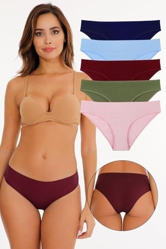 Sensu Kadın Düz Renkler Pamuklu 5Li Slip Külot - Set Kts3039