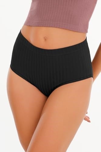 Sensu Kadın Fitilli Soft Renkler 5li Yüksek Bel Külot Set - Kts3054