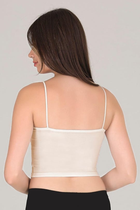 Sensu Kadın Ip Askılı Ekru Crop Büstiyer - Bst1004
