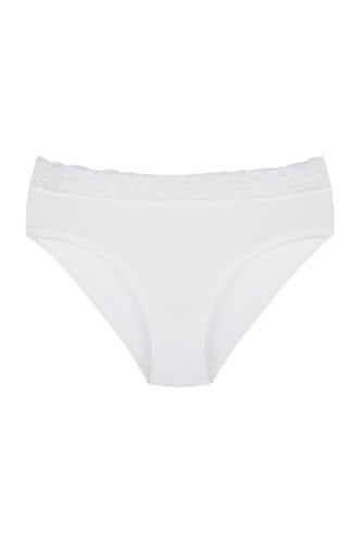 Sensu Kadın Organik Bambu Kumaş Beli Dantelli Slip Külot 5Li Paket Set - Kts3081