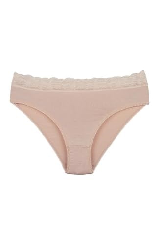 Sensu Kadın Organik Bambu Kumaş Beli Dantelli Slip Külot 5Li Paket Set - Kts3081