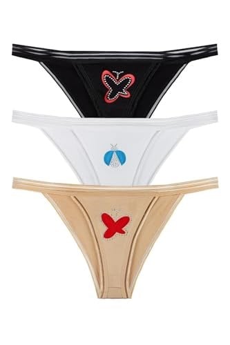 Sensu Kadın Pamuklu Taş Baskılı 3Lü Slip Külot Set - Kts3040