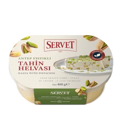 Servet Şeker İlavesiz Antep Fıstıklı Helva 400 gr