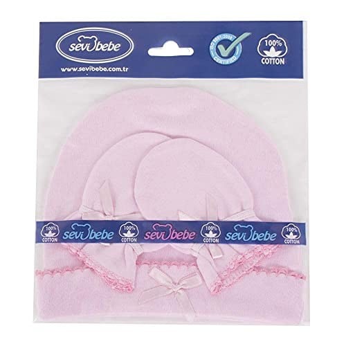 Sevi Bebe Şapka Eldiven Takım-Beyaz