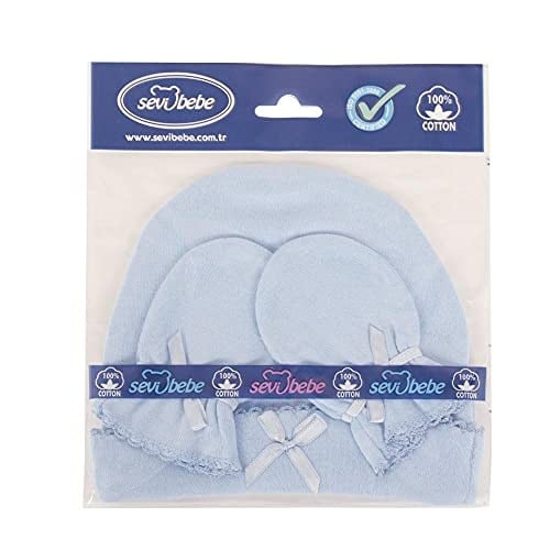 Sevi Bebe Şapka Eldiven Takım-Beyaz