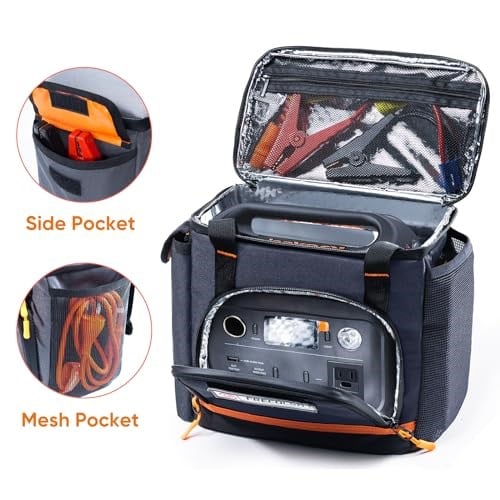 Seyahat Taşıma Çantası, Jackery Explorer 300/240/160 ile Uyumlu, Taşınabilir Güç İstasyonu Saklama Kutusu, Su Geçirmez Alt ve Ön Cepli, Jackery Aksesuarları için Güneş Enerjisi Jeneratörü