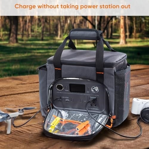 Seyahat Taşıma Çantası, Jackery Explorer 300/240/160 ile Uyumlu, Taşınabilir Güç İstasyonu Saklama Kutusu, Su Geçirmez Alt ve Ön Cepli, Jackery Aksesuarları için Güneş Enerjisi Jeneratörü